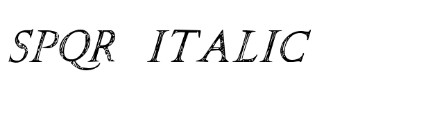 SPQR Italic font preview
