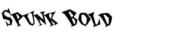 Spunk Bold font preview