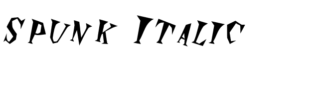 Spunk Italic font preview