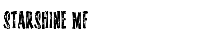Starshine MF font preview