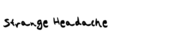 Strange Headache font preview