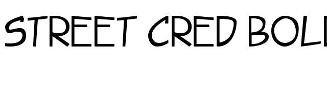 Street Cred Bold font preview