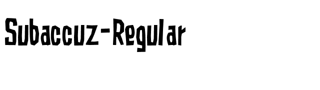 Subaccuz-Regular font preview