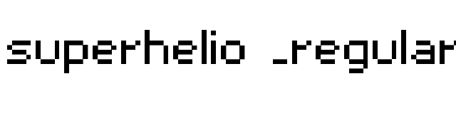 superhelio _regular font preview
