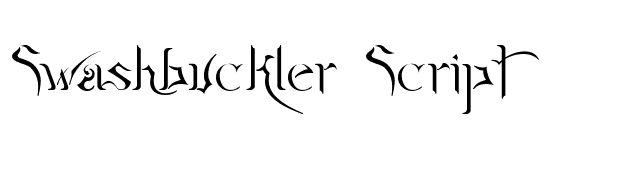 Swashbuckler Script font preview