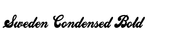 Sweden Condensed Bold font preview
