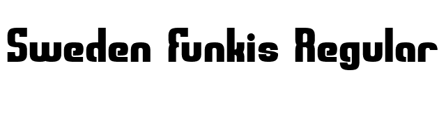 Sweden Funkis Regular font preview