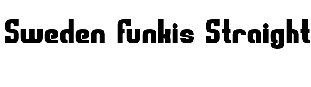 Sweden Funkis Straight font preview