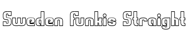 Sweden Funkis StraightOutlined font preview