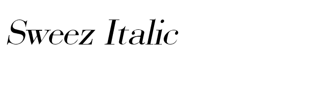 Sweez Italic font preview