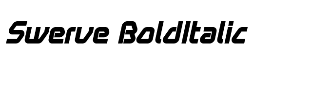 Swerve BoldItalic font preview