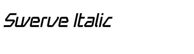 Swerve Italic font preview