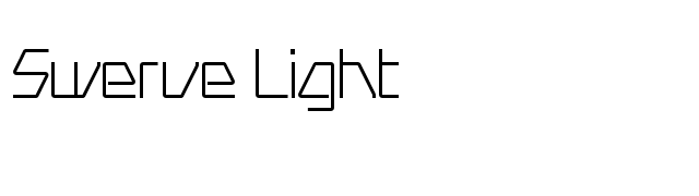 Swerve Light font preview