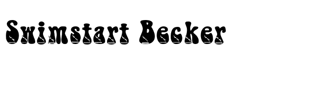 Swimstart Becker font preview