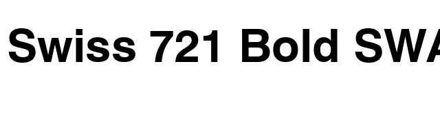 Swiss 721 Bold SWA font preview