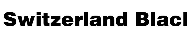 Switzerland Black Plain font preview