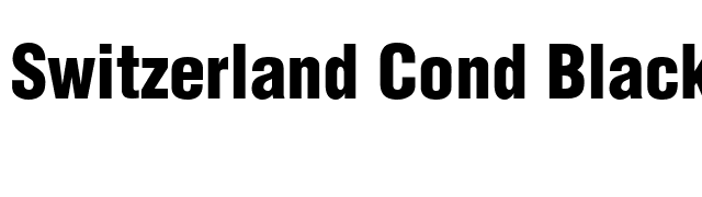 Switzerland Cond Black Plain font preview