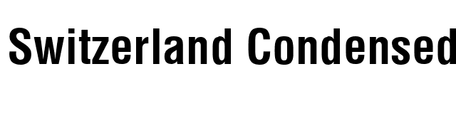 Switzerland Condensed Bold font preview