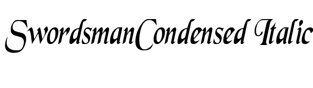 SwordsmanCondensed Italic font preview