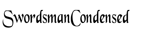 SwordsmanCondensed font preview
