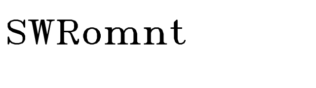SWRomnt font preview