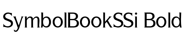 SymbolBookSSi Bold font preview