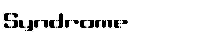 Syndrome font preview