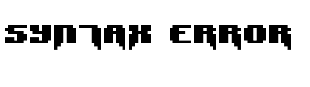 Syntax Error font preview