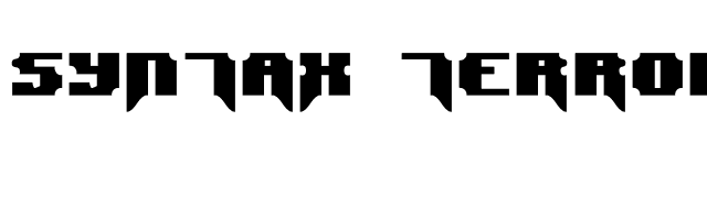 Syntax Terror font preview
