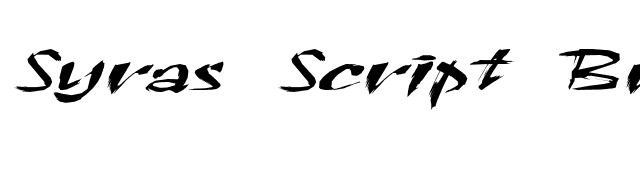 Syras Script Brush font preview