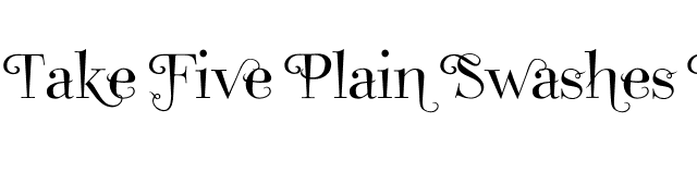 Take Five Plain Swashes PDF font preview