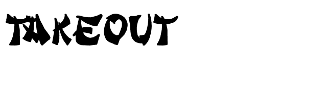 Takeout font preview