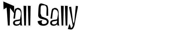 Tall Sally font preview