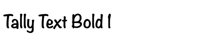 Tally Text Bold 1 font preview
