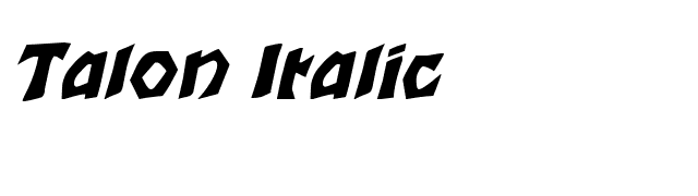 Talon Italic font preview
