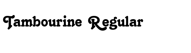 Tambourine Regular font preview