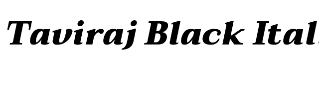 Taviraj Black Italic font preview