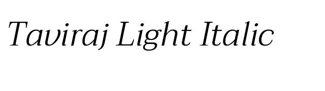 Taviraj Light Italic font preview