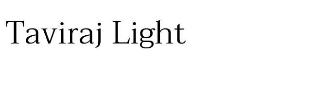 Taviraj Light font preview