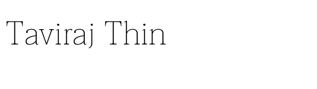 Taviraj Thin font preview