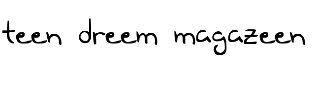 Teen Dreem Magazeen font preview