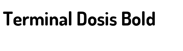 Terminal Dosis Bold font preview