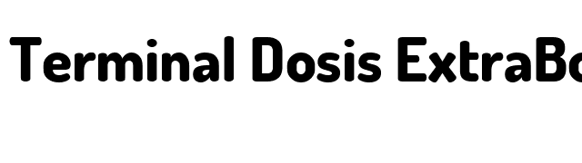 Terminal Dosis ExtraBold font preview