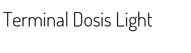Terminal Dosis Light font preview