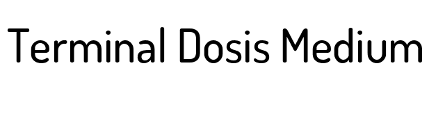 Terminal Dosis Medium font preview