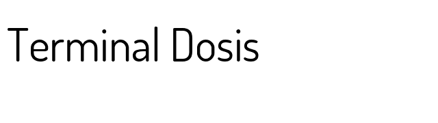 Terminal Dosis font preview