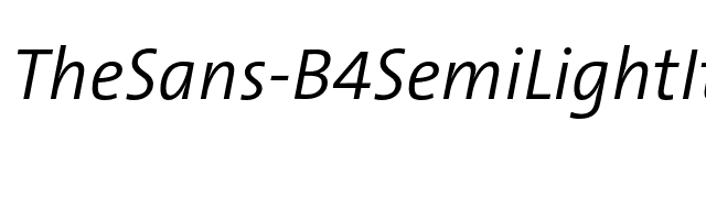 TheSans-B4SemiLightItalic font preview