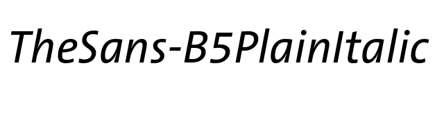 TheSans-B5PlainItalic font preview