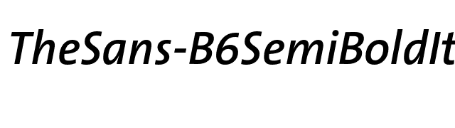TheSans-B6SemiBoldItalic font preview