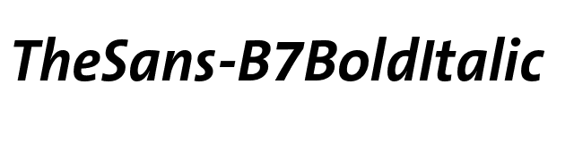 TheSans-B7BoldItalic font preview